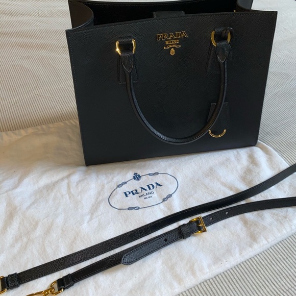 SOLD Prada Nero Saffiano Lux Black New Condition - Picture 10 of 16